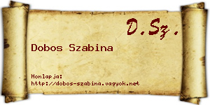 Dobos Szabina névjegykártya