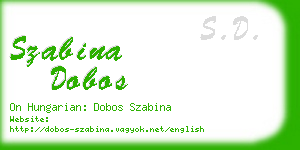 szabina dobos business card